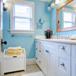 Blue,And,White,Bathroom,With,Lots,Of,Storage,Space,With