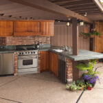 Outdoor,Modern,Kitchen,That,Has,Been,Freshly,Remodeled